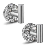 2 Pack Shine Bathroom Towel Hooks Wall Mount Glitter Sparkle Silver Tow.... Fixed Price $23.19.