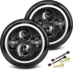 Uni-shine Black 2PCS 7 Inch Led Headlight Round Dot Approved H6024. Fixed Price $59.99.