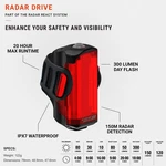 Lezyne Cycling Radar Drive Vehicle Detection Rear Bike Light IPX7 300 Lumen. Fixed Price $179.99.