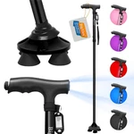 Bigalex Folding Walking Cane With Led Light,pivoting Quad Base,adjustable. Fixed Price $39.42.