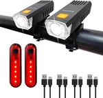Kunhe 2PACK Usb-c Rechargeable Bike Lights Head For Night Riding Kids. Fixed Price $18.99.