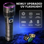 30W 365NM Uv Led Flashlight Usb Rechargeable Ultra Violet Black For Hiking. Fixed Price $21.99.