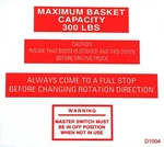 Osha Warning Label: Maximum Capacity - Boom Safety 3M Vinyl Film 4 5". Fixed Price $10.00.