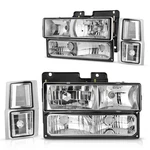 Dwvo Headlight Passenger And Driver Side, Oe Chrome Housing W/ Corner Lights. Fixed Price $131.63.