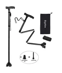 Bigalex Folding Walking Cane With Led Light,pivoting Quad Base,adjustable Wal.... Fixed Price $51.70.