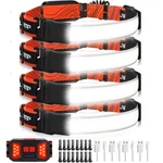 Adelante Led Headlamp Flashlight, 4PACK 1000LM 230WIDE-BEAM Rechargeable. Fixed Price $61.56.