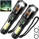 Ayl Rechargeable Flashlights 2 Pack, Super Bright High Lumens Light, 6 Mod. Fixed Price $21.79.