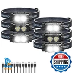 Bud 6PACK Headlamp Rechargeable, 5000L Super Bright Light Led. Fixed Price $62.04.
