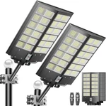 2-PACK Solar Street -9000W Lights Outdoor 300000LM, 7000K Com. Fixed Price $397.99.