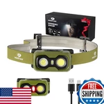Mossy Oak 600 Lumens Rechargeable Led Headlamp, White & Red Light. Fixed Price $34.99.