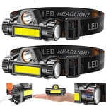 2 Pack Usb Rechargeable Waterproof Led Headlamp Flashlight. Fixed Price $6.42.