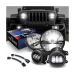 7 Inches Led Headlights High Low Beam + 4 Fog Compatible Wi.... Fixed Price $152.50.