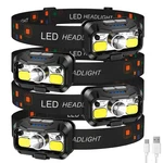 Lhknl Headlamp Rechargeable, Lumen Super Bright Motion 4 Packs, Black Grey. Fixed Price $41.00.