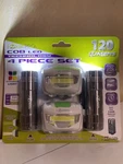 I-zoom Pro Cob Led 4 Piece Set 120 Lumens Headlamps And Flashlights New. Fixed Price $14.99.