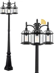 Dusk To Dawn Triple Head Led Outdoor Lamp Post Light For Garden & Driveway. Fixed Price $283.99.