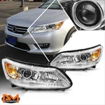 For 13-15 Honda Accord Projector Headlight/lamp Chrome Housing Amber Corner Pair. Fixed Price $179.89.