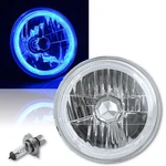 Octane Lighting 7" Halogen Crystal Clear Blue Led Ring H4 Bulb Mot.... Fixed Price $91.54.