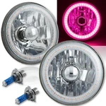 5-3/4" Smd Pink Led Angel Eye Halogen 60/55W Crystal Clear Headlight Pair. Fixed Price $118.70.