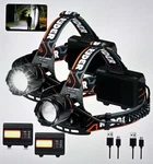 Rechargeable Headlamp 2 Set, Super Bright 500 Lumens, 4 Modes, 135 Adjustable. Fixed Price $49.95.