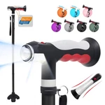 Bigalex Folding Walking Cane With Two Led Lights For Elderly Solid Base Adjus.... Fixed Price $62.89.
