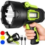 Rechargeable Spotlight 99,000 Lumens Led Flashlight 10000MAH Waterproof Outdoor. Fixed Price $67.68.