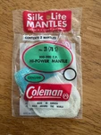 Nos Coleman Lantern Silk Lite Mantles # 21 (78S) Hi-power Bright Pack Sealed. Fixed Price $9.95.