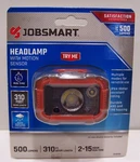 Jobsmart 500-LUMEN Rechargeable Headlamp, With Motion Sensor. Fixed Price $14.00.