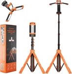 Saker Portable Camping Light With Stand 73.2" Rechargeable Work Orange. Fixed Price $116.11.