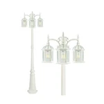 Partphoner 3-HEAD Outdoor Lamp Post Light Birdcage, Waterproof Outside White .... Fixed Price $231.20.