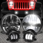 Nuvision For 07-18 Jeep Wrangler Jk Chrome Housing Full Led Headlights+fog Lamps. Fixed Price $83.39.