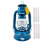 Lom - Dietz #08 Air Pilot Plain Blue Trim Oil Lantern With 7/8" Wick Strips. Fixed Price $57.83.