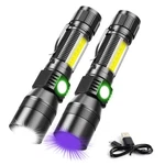 Uv Blacklight Flashlight Rechargeable W/ Magnet & Side Work - 7 Modes. Fixed Price $57.22.