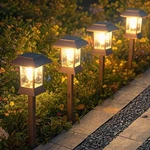 Glosola 6PACK Solar Pathway Lights Outdoor Waterproof IP65, Brown Light.... Fixed Price $66.75.