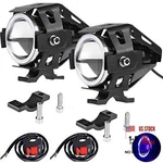 2PCS Bright 3000LM 125W Led Motorcycle Headlight With Demon Angel Blue Eyes. Fixed Price $41.00.