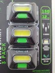 Litezall Headlamp 3 Pack 150 Lumens 12HR Batteries Included Black Green Yellow. Fixed Price $18.00.