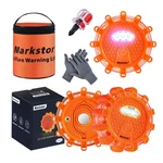 Markstor 3 Pack Of Led Emergency Car Kit Flashing Warning Lights Orange. Fixed Price $24.53.