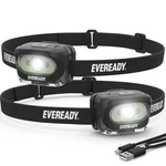 Eveready Rechargeable Led Headlamps (2-PACK), IPX4 Water Resistant Light.... Fixed Price $27.90.