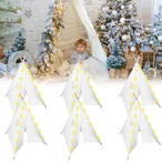 Mbjzsl 6 Packs Teepee Tent For Kids With 10FT String Lights, Indoor Outdoor P.... Fixed Price $124.99.
