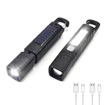 Hilngav 2 Pack Solar Flashlight, Rechargeable Zoomable Led High L.... Fixed Price $17.19.