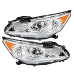 Labwork Lh+rh Headlights For Honda Accord Sedan 4DR 2016 2017 W/led Drl Halogen. Fixed Price $151.45.