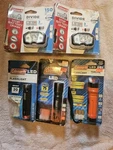 (2) Coleman Divide 150 Lumen Led Headlamps (3) Flashlights. Fixed Price $31.00.