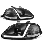 Dna Motoring Led Drl Projector Headlights Compatible With 1996-1998 Honda Civ.... Fixed Price $221.32.