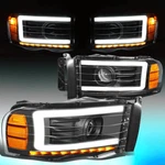 For 2002-2005 Ram Led Drl Sequential Turn Signal Projector Headlight Black/amber. Fixed Price $173.69.