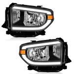 Weelmoto Pair Headlights Led Drl Tube For 2014-2021 Toyota Tundra Black Headlamp. Fixed Price $155.88.