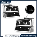 Dimflux Led Drl Headlights For 03-06 Chevy Silverado Avalanche No Cladding. Fixed Price $105.88.