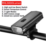 Rockbros Bike Super Bright Headlight 3000 Lumen Temperature Control Smart. Fixed Price $47.49.