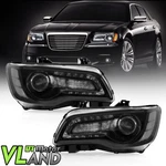 Black Factory Style Headlamps For 11-23 Chrysler 300 Halogen Led Drl Headlights. Fixed Price $274.99.