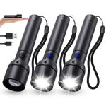 Small Powerful Flashlight Rechargeable High Lumens 3PACKS-800L Pocket Bright .... Fixed Price $40.93.