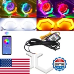 Qasim Hexagon Angel Eyes 86MM Rgb App Control Halo Rings Retrofit Car. Fixed Price $91.21.