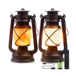 Vintage Lantern Led Battery Powered Camping Lamp Outdoor Hanging Flic.... Fixed Price $43.79.